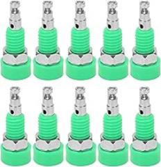 10pcs 2mm Banana Female Jack Socket Connector Panel Mini Binding Post Compatibility with Electronic Instrument (Green)