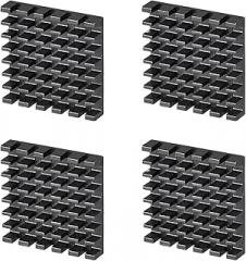 DMiotech 4 Pack 5x25x25mm Aluminum Alloy Radiator Electronic Cooler Radiator with Thermal Paste for MOS and IC Chip
