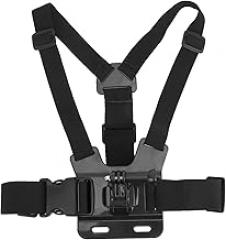 GLOGLOW Portable Electronic Device Mount Camera Chest Strap Mount for OSMO Action, Adjustable Harness, Black, Polyester and Nylon, 13.8x12.6 Inch for OSMO Action, Adjustable
