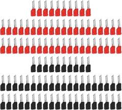 100Pcs 4mm Banana Plugs | Metal Coated Brass Connectors for Electronics/Solar Panels/Automotive | Square Head Hollow Design | Teaching Equipment Accessories