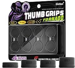 ELETIUO 8 Pack Ergonomic FPS Thumb Grips Set Compatible for PlayStation 4 (PS4),PlayStation 5 (PS5) Controller,Protective Caps with 4 Designs,Anti-Slip Silicone Analog Thumbsticks Covers,Black