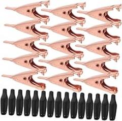 15pcs Copper Alligator Clips Insulated Clamp Set for Electronics Soldering Crafting More Rustproof High Conductivity Versatile Use