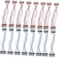 DOITOOL 20pcs Copper Wire Alligator Clip Testing Wires for Electronics for Circuit Building and Student Experiments
