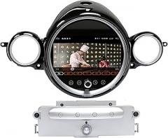 Android 13 Car Radio Multimedia 9in Touch Screen for Mini Cooper R55 Clubman R56 Hardtop R57 Convertible 2007 2008 2009 2010 (Silver CD) Built-in Wireless CarPlay, 4G, GPS