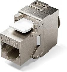 CAT6A RJ45 Shielded Module STP Zinc Alloy 10GB Network Adapter Coupler Module Jack(1PCS)