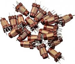 20pcs Adjustable High-Frequency Ferrite Core Inductors 0.6uH-1.7uH 12T Plastic Copper Coil Components for Electronic Circuit Projects and RF Tuning Applications