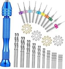 DOITOOL Sturdy Portable 76-piece Mini Drill Bit Set Precision Hand Drill for Woodworking for Electronics Model Dec