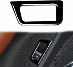Car Carbon Fiber Accessories Trunk Switch Protective Cover Anti-Scratch Sticker Compatible with Audi Q7 SQ7 4M 2016 2017 2018 2019 (Piano Black)