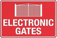 Electronic Gates Tin Warning Metal Sign 8