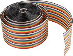 1 Meter Colorful Flat Ribbon Cable 40P Ribbon Cable with 1.27mm Spacing Pitch Wire 5.08cm Width for Electronics and DIY Projects (1 Meter Long)