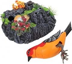 BESPORTBLE Vivid Electric Bird Toy Talking Bird Simulation Sound for Boys and Girls Garden Ornament Plastic Art Adornment