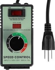 AC Motor Speed Controller,110-120V 15A 4000W Motor Speed Regulator, Precise Variable Speed Controller Safe Electronic Fan Variable Speed Adjuster with Overload Protection Switch