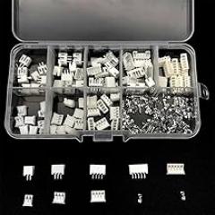 JST PH 2.0mm Connector Kit with 230 Pieces Including 2/3/4/5 Pin Male Female Housing Adapters Terminal for Electronic Projects Circuit Boards LED