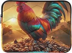 Laptop Sleeve 13, 13.3, 14 Inch Rooster and Coffee Beans Portable Protective Case Portable Electronic Device Cover