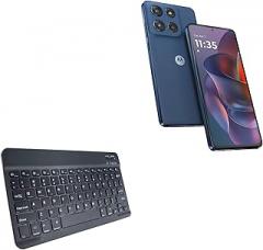 BoxWave Keyboard Compatible with Motorola Moto G Stylus 5G (2025) - SlimKeys Bluetooth Keyboard, Portable Thin with Chiclet-Style Keys - Jet Black