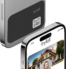 Digital Business Card v3 NFC Phone Card, No Subscription Required, Stick on iPhone, Android (Works on Metal Cases), Includes Spare Sticker, Instant Contact Sharing via Tap or QR Code