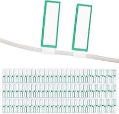 600pcs Cable Labels, Green Border Cord Sticker Self Adhesive Wire Labels Waterproof Wire Tags for Electronics Cable Management Handwriting Printer Printing