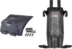 Goldfire Tablet/Phone/GPS Holder Electronic Device Mount with Storage Box + Universal UTV Between Seat Shoulder Bag Compatible With Kawasaki KRX 1000 Teryx 4 Mule Accessories