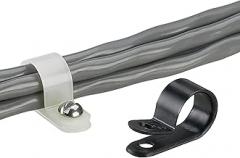 Panduit CCH75-S10-C Fixed Diameter Cable Clamp, #10 Screw, Nylon 6.6, 0.75-Inch Bundle, Natural (100-Pack)