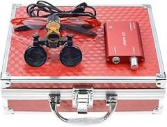 Dental Loupes 5W Portable LED Headlight with Filter Insert Clip Headlamp for 3.5X420MM Binocular Loupes Aluminum Box