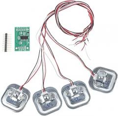 Pissente Hx711 Weight Sensor, Hx711 Compact Load Cell, Módulo Hx711 with High Ad Module for Electronic Scales and Weighing Systems