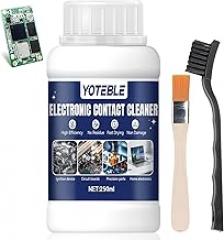 250 ML Electronic Contact Cleaner, Electrical Cleaner with 2 Cleaning Brushs, No Damaging, Suitable for Cleaning Circuit Boards Appliance Control Boards Switches & Connectors, Clear