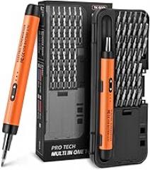 Dmyond Mini Electric Screwdriver Set, Small Cordless Electric Screwdriver, 38 S2 Preicison Bits, Precision Screwdriver Cordless Repair Tool for PC Electronic, Orange