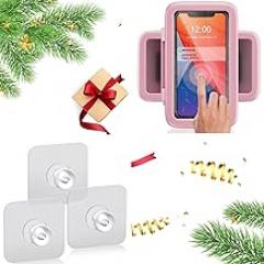 LC-dolida 3 Pcs Adhesive Replacement for Shower Phone Holder Waterproof Pink