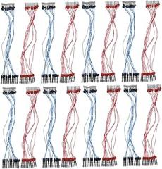 Mipcase 20pcs Long Copper Conductor Wire Alligator Clips for Electronic Projects Physics Experiments