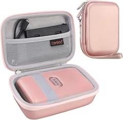 Canboc Carrying Case for Fujifilm Instax Mini Link 3 2 1 Smartphone Printer, Mesh pocket fit Instant Film and Cable, Rose Gold (Case Only)