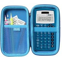 Anleo Hard Travel Case for Texas Instruments TI-30XIIS / TI-30X IIS 2-Line Scientific Calculator (Blue)