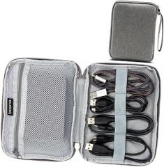 jojofuny External Hard Drive Case USB Cable Organizer Shockproof for Electronics