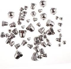 GLEAVI 50pcs Stainless Steel Dome Nuts Acorn Nuts Smooth Finish for Secure Fastening Mechanical and Electronic Applications