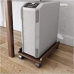 Computer Stand Mobile PC Tower Stand Under Desk, Wooden CPU Stand Cart, Rolling PC Case Floor Stand with 4 Caster Wheels Fit Most PC Case Pc Stand CPU Stand(Brown)