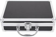 Aluminum Hard Tool Case with Lock, Multifunctional Portable Storage Box 23X16X7Cm, Protective Carrying Briefcase for Men’S Tools and Electronic Instruments