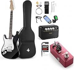 Donner 39 Inch Left-Handed Electric Guitar Kit-Distortion Guitar Pedal