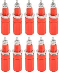 24.340 10 Pcs 4 mm Banana Jack Socket, M3 Screw Terminal for Electronic Equipment, Copper ABS Binding Post, High Current Connector, Technician Parts (Red)