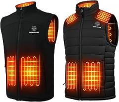 SNOW LEOPARD Men's Heated Vest (X-Large) + Men's Heated Vest (Large)