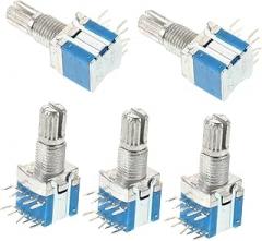 STOBAZA 5pcs High-Precision Rotary for Smooth Performance Electronic Devices Metal Construction for Control Home and Industrial Settings