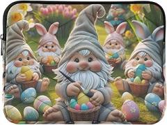 Cute Easter Rabbit Gnomes Laptop Sleeves Slim Laptop Sleeve 14 Inch Portable Electronic Device Cover