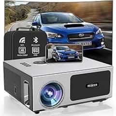 Full HD 4K Projector 1900 ANSI Home Movie Projector 4K with Wifi and Bluetooth,20 W Speakers,6D Keystone Correction,50% Zoom,PPT,Outdoor Projector 4K+ Compatible with TV Sticks,iOS,Android,Win,PS5,Usb