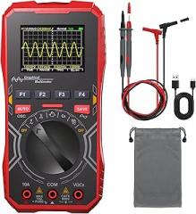 2-in-1 Oscilloscope Multimeter with 1MHz Bandwidth, Portable Digital Oscilloscope and Auto-Ranging Multimeter Combo, 2.4