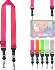 Nylon iPad Strap, Adjustable Camera Neck Strap, Comfortable Shoulder Strap for iPad, Cellphone Tablet, Camera, Laptop, Binocular, Luggage Bag(Pink Universal Neck Lanyard)
