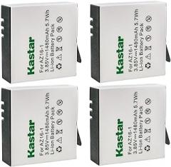 Kastar 4-Pack Battery Replacement for Xiaomi YI AZ16-1, Xiaomi YI AZ16-2 Battery, Xiaomi Yi 4K, Xiaomi Yi 4K+, Xiaomi Yi Lite, Xiaomi YI 360 VR Sport Action Camera Camcorder