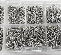 800Pcs Silver M2 countersunk Cross Box Set Screws M4~M20 Electronic Small Screw Set