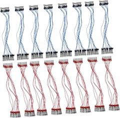 20Pcs Alligator Clip Wire Copper Connection Wires for Electronic Circuit Testing and Clips for Temporary Circuit Building and Motor Testing