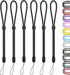 Hukado Hand Wrist Strap Lanyard, 6 Pack 8inch Adjustable Nylon Wristlet Straps Keychain String for Cell Phone Case Holder, AirPods Pro 2 2022, Camera, Key, GoPro, USB Drive, Ski Glove(Black)