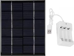 Solar Panel Charger Board High Efficiency 2W 6V Polycrystalline Silicon Solar Power Panel with AA Battery Charger for Science Projects DIY Electronics Solar Toys Lights