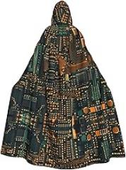 Circuits on electronic boards Printing Halloween Adult Hooded Cape Cloak for wear during Halloween, role-playing