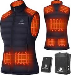 SNOW LEOPARD Women’s Heated Vest with Battery Pack Included 7.4V / 16000mAh, Lightweight Electric Vest